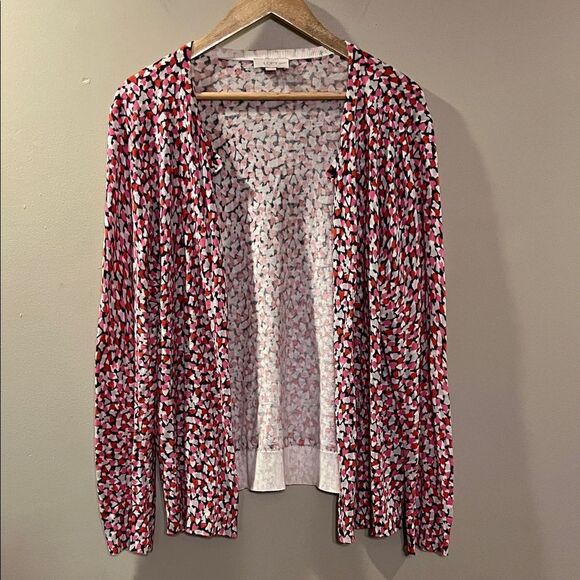 LOFT Sweaters - LOFT Red and White Patterned Sweater